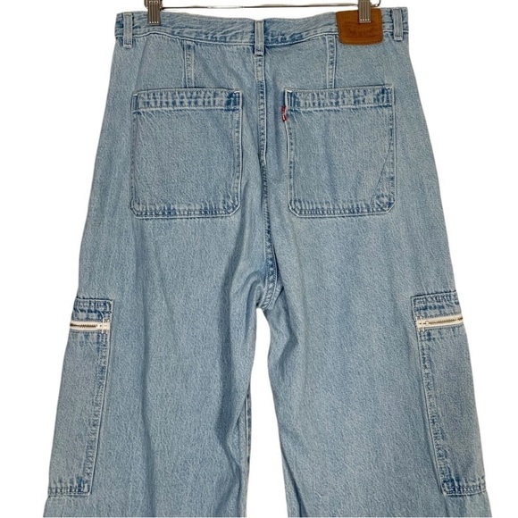Levis High Loose Wide Leg Cargo Jeans Size 32 - Picture 7 of 9